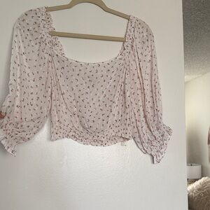 Billabong Blush Pink Floral Crop Top